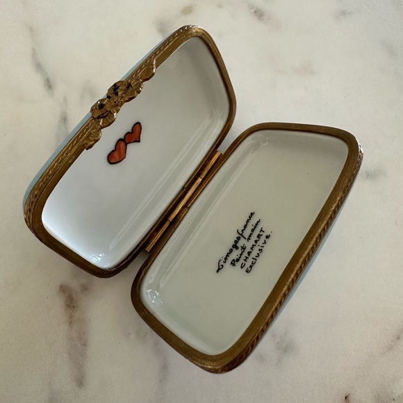 Chamart peint a la main Limoges France I love you box - Picture 4 of 8